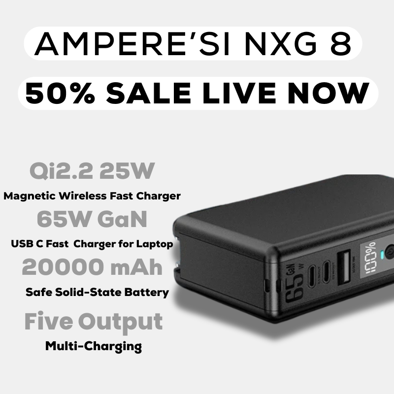 PowerPack ampere'SI Next Generation 8 - Travel Power Bank 20,000mAh