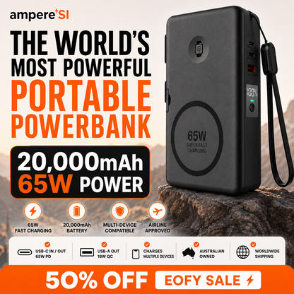 PowerPack ampere'SI Next Generation 8 - Travel Power Bank 20,000mAh