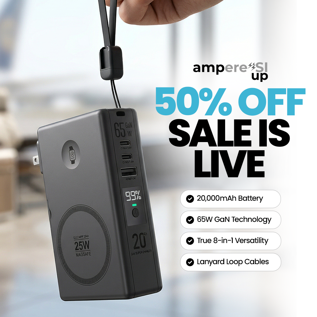 PowerPack ampere'SI Next Generation 8 - Travel Power Bank 20,000mAh