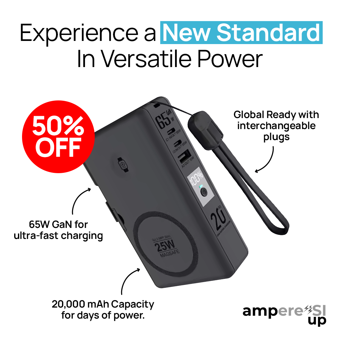 PowerPack ampere'SI Next Generation 8 - Travel Power Bank 20,000mAh